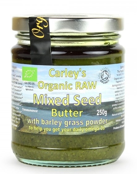 Unt mix seminte cu orz verde raw 250g - CARLEY`S