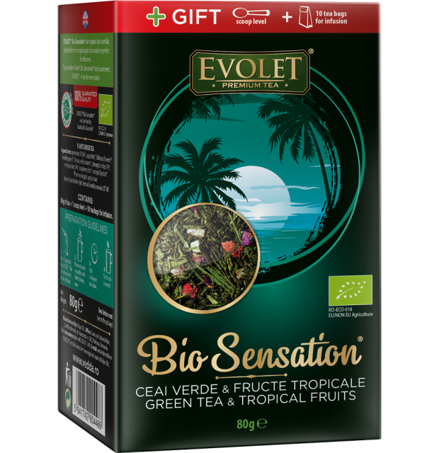 Ceai verde fructe tropicale Bio Sensation 80g - EVOLET