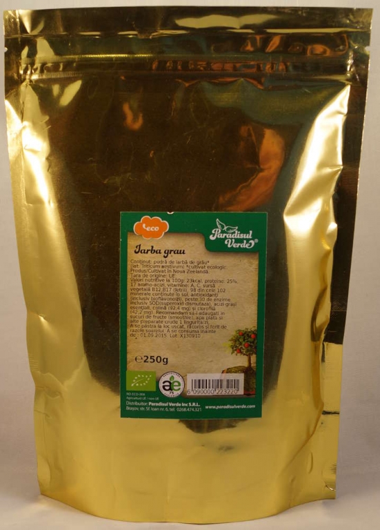 Pulbere iarba grau Noua Zeelanda PV eco 250g - PARADISUL VERDE