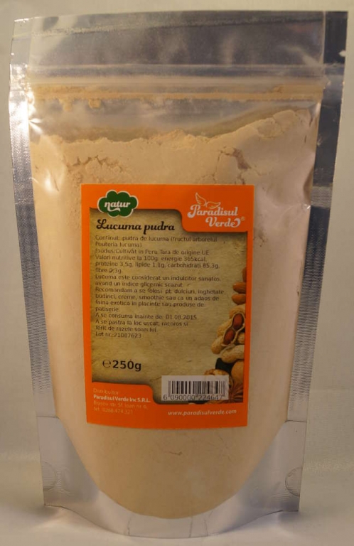 Pulbere lucuma PV natur 250g - PARADISUL VERDE