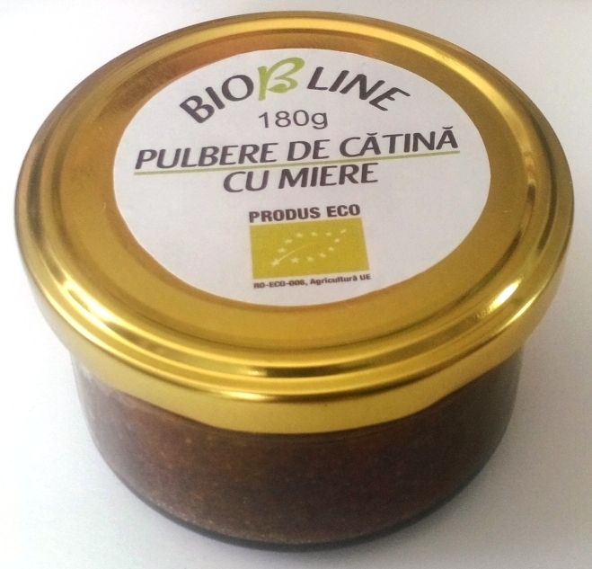 Miere poliflora cu pulbere catina eco 180g - BIO B LINE