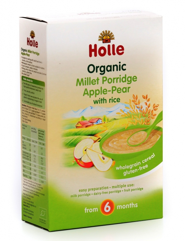 Porridge mei mere pere bebe +6luni eco 250g - HOLLE