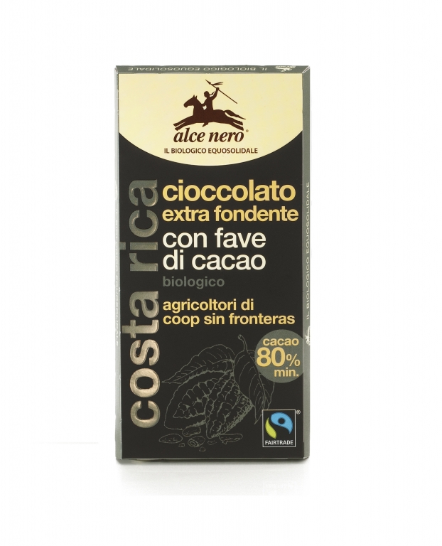 Ciocolata neagra 80% boabe cacao eco 100g - ALCE NERO