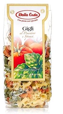 Paste gigli grau tricolore rosii spanac 250g - DALLA COSTA