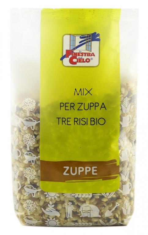 Orez amestec [bob rotund integral/rosu/negru] pt supa eco 400g - LA FINESTRA SUL CIELO