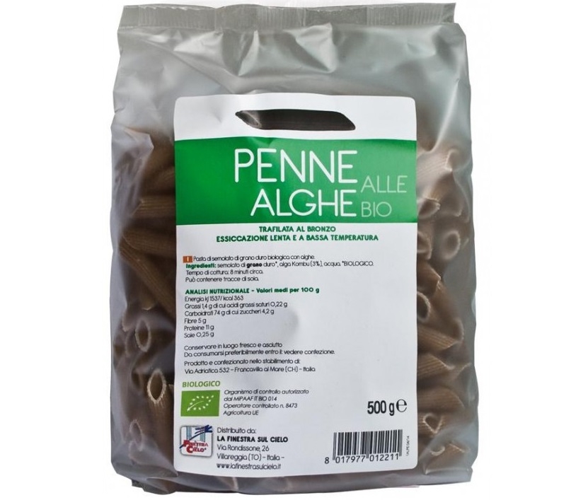 Paste penne grau alge eco 500g - LA FINESTRA SUL CIELO