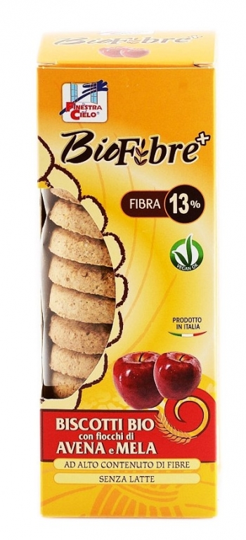 Biscuiti grau fulgi ovaz mere BioFibre+ eco 210g - LA FINESTRA SUL CIELO