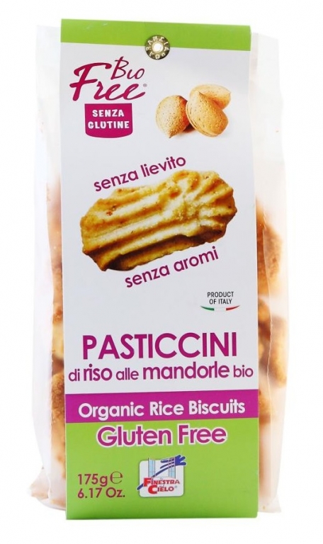 Biscuiti orez migdale Pasticcini eco 175g - LA FINESTRA SUL CIELO