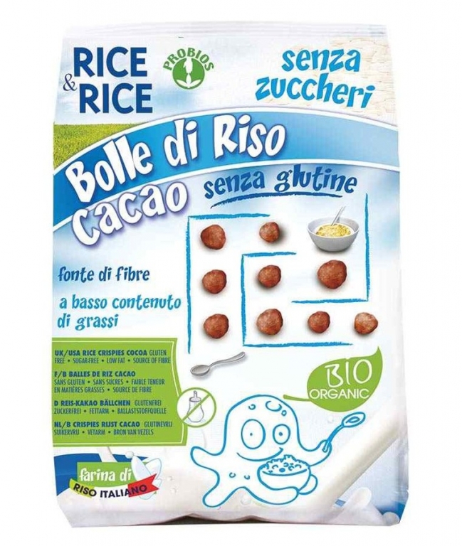 Bilute orez ciocolata fara zahar eco 150g - PROBIOS