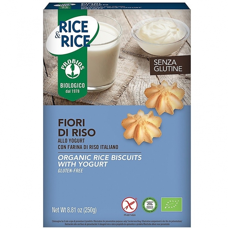 Biscuiti flori orez iaurt fara gluten eco 250g - PROBIOS