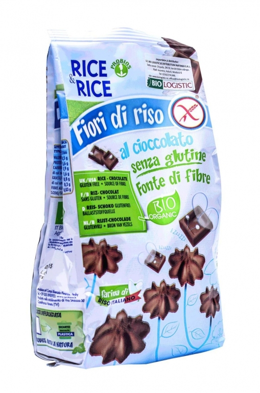 Biscuiti flori orez ciocolata fara gluten eco 250g - PROBIOS