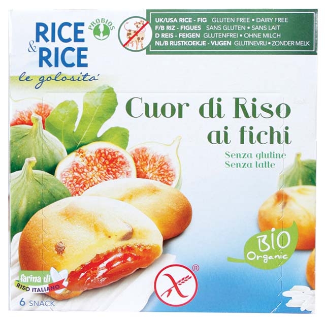 Biscuiti inimioare orez umpluti smochine fara gluten eco 6x33g - PROBIOS