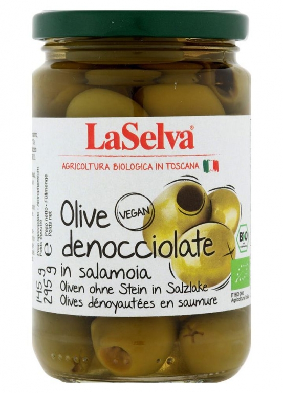 Masline verzi fara samburi in saramura 295g - LA SELVA