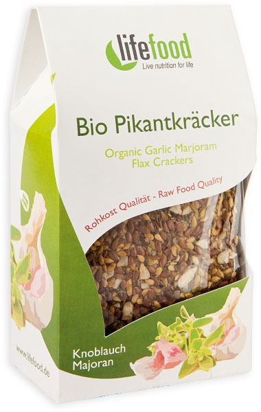 Crackers usturoi maghiran fara gluten raw bio 90g - LIFEFOOD