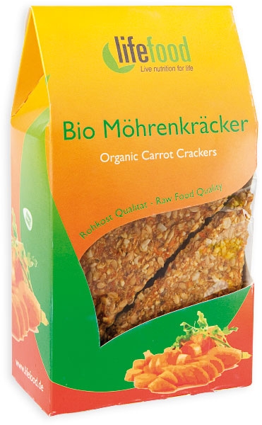 Crackers morcovi fara gluten raw bio 85g - LIFEFOOD