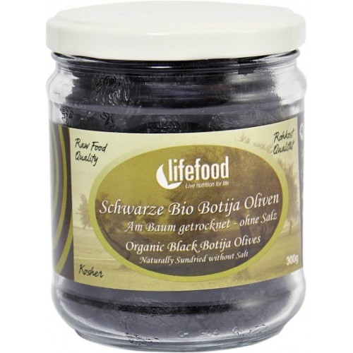 Masline negre Botija cu samburi fara sare eco 300g - LIFEFOOD