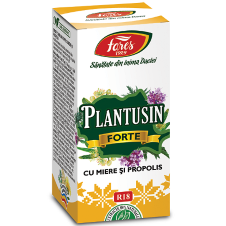 Sirop Plantusin forte miere propolis 100ml - FARES