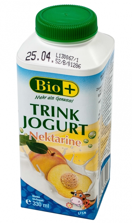 Iaurt baut nectarine 330ml - BIOPLUS