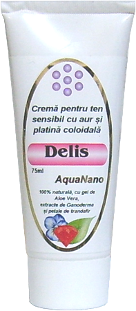 Crema ten sensibil aur aloe ganoderma trandafiri Delis 75ml - AQUA NANO