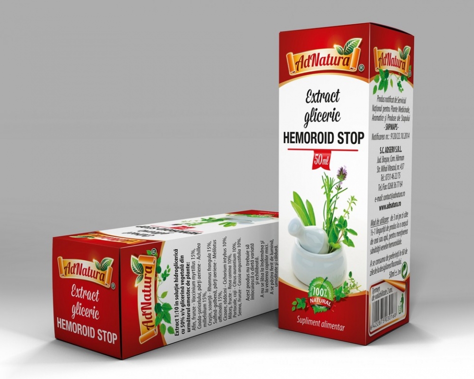 Extract hidrogliceric hemoroid stop 50ml - ADNATURA