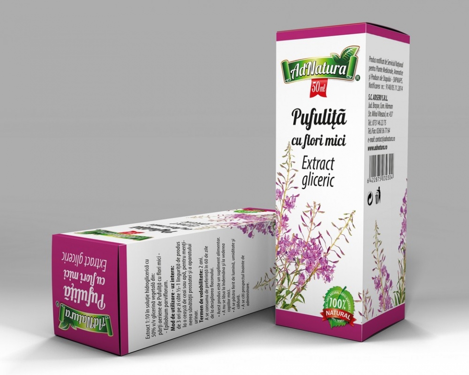 Extract hidrogliceric pufulita flori mici 50ml - ADNATURA