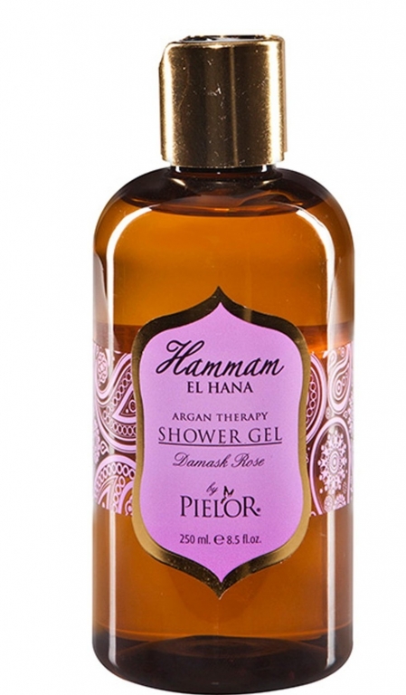 Gel dus ulei argan Damask Rose 250ml - HAMMAM EL HANA