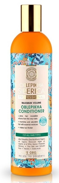 Balsam par toate tipurile volum maxim ulei catina 400ml - OBLEPIKHA SIBERICA