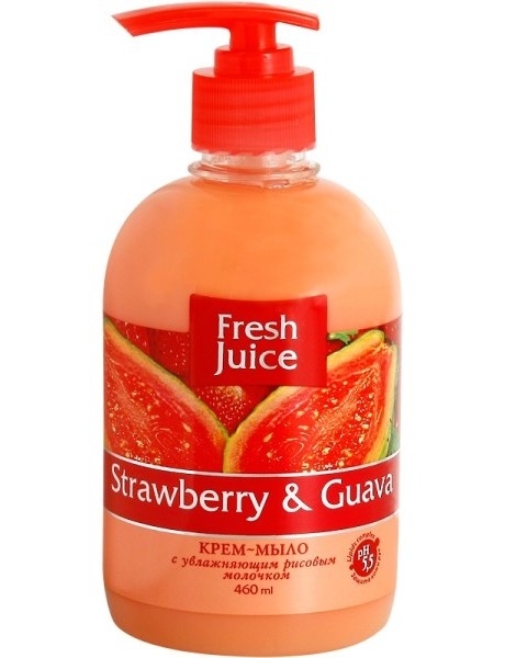 Sapun lichid maini lapte orez capsuni guava 460ml - FRESH JUICE