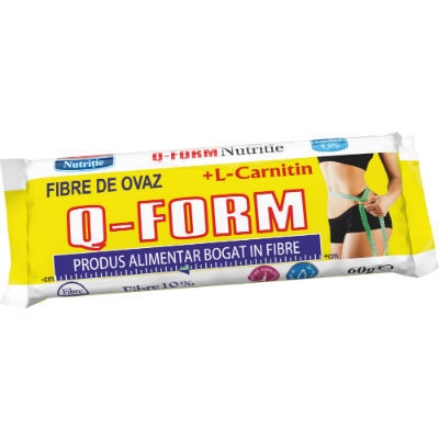 Baton slabit fibre ovaz L carnitina QForm 60g - ROMMAC