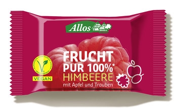 Baton vegan fructe zmeura 100% 30g - ALLOS