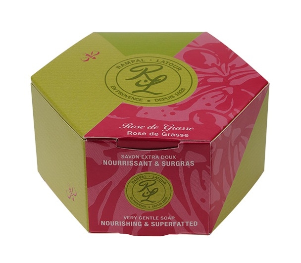 Sapun rotund trandafir de Grasse 150g - RAMPAL LATOUR