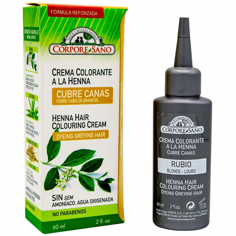 Crema coloranta henna blond 60ml - CORPORE SANO