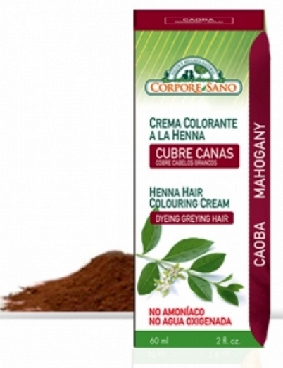 Crema coloranta henna saten inchis 60ml - CORPORE SANO