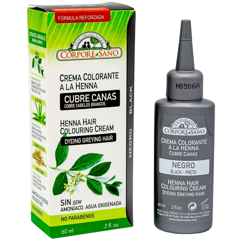 Crema coloranta henna negru 60ml - CORPORE SANO