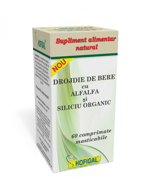 Drojdie bere alfalfa siliciu organic 60cp - HOFIGAL