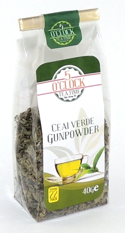 Ceai verde gunpowder 40g - 5 O`CLOCK