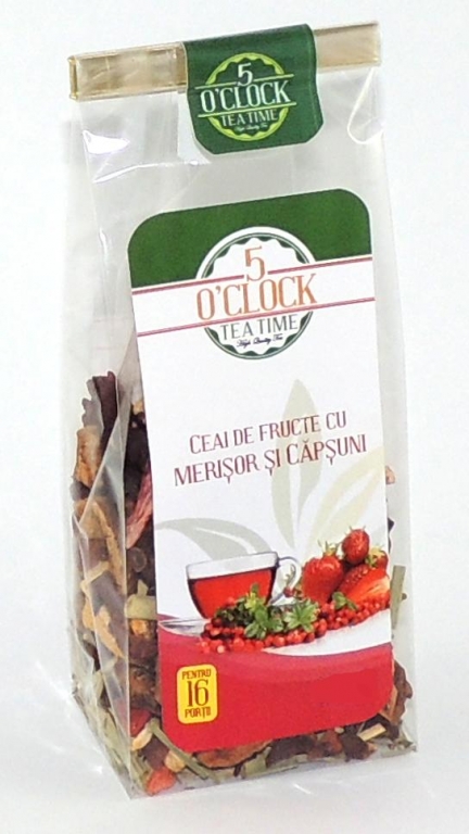 Ceai fructe cu merisoare capsuni 100g - 5 O`CLOCK