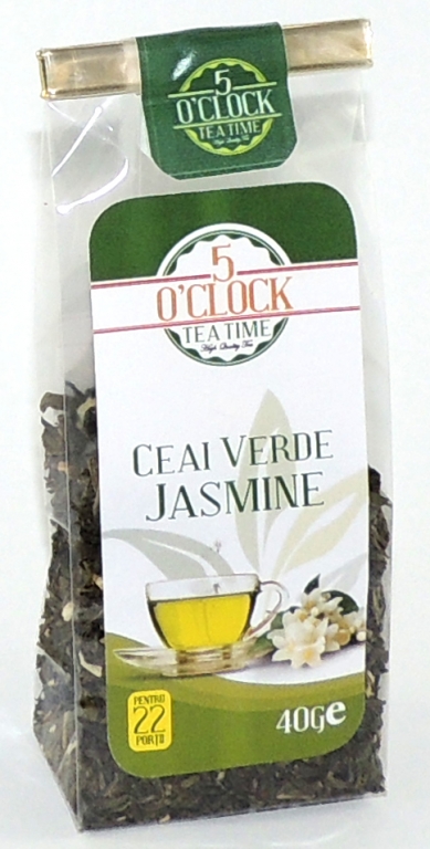 Ceai verde iasomie 40g - 5 O`CLOCK