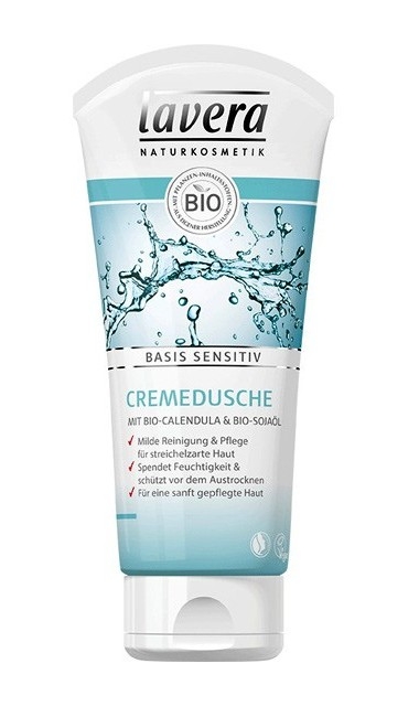 Crema dus galbenele ulei soia Basis Sensitiv 150ml - LAVERA