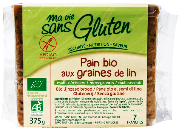 Paine multicereale seminte in fara gluten feliata eco 375g - MA VIE SANS GLUTEN