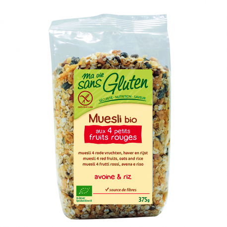 Musli ovaz orez 4fructe rosii eco 300g - MA VIE SANS GLUTEN