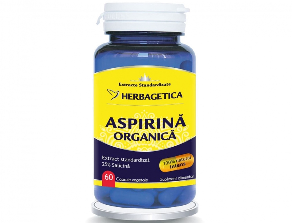 Aspirina organica 60cps - HERBAGETICA