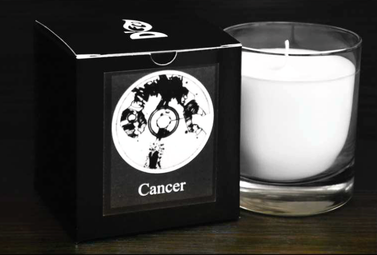 Candela sticla ceara soia Zodiac Cancer 130g - D`ECO