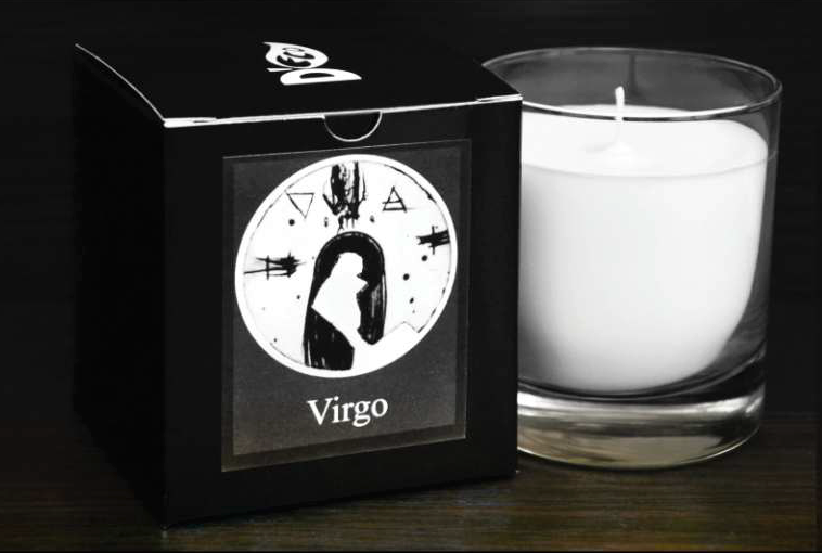 Candela sticla ceara soia Zodiac Virgo 130g - D`ECO