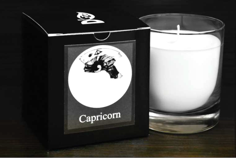 Candela sticla ceara soia Zodiac Capricorn 130g - D`ECO