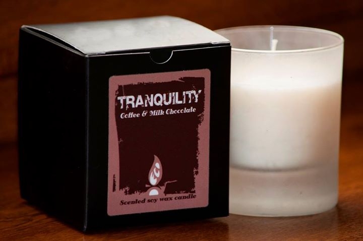 Candela sticla ceara soia 40h Tranquility 130g - D`ECO