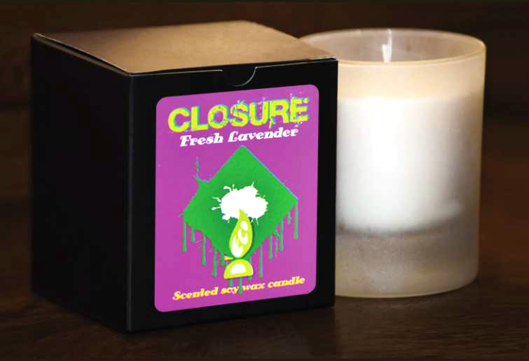 Candela sticla ceara soia Closure 130g - D`ECO