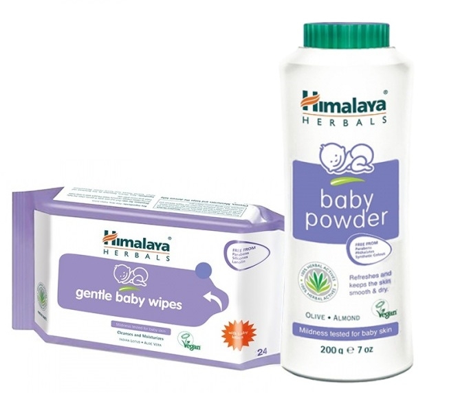 Set cadou [pudra bebelusi+servetele umede] 2b - HIMALAYA CARE