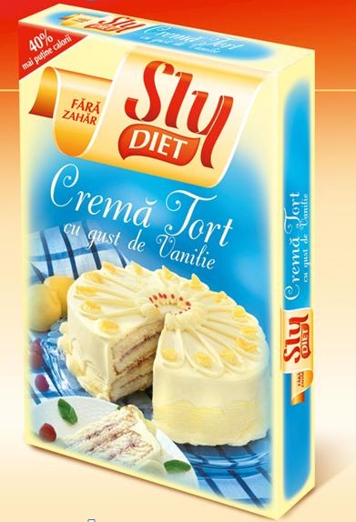 Praf crema tort vanilie dietetica 2x27g - SLY NUTRITIA