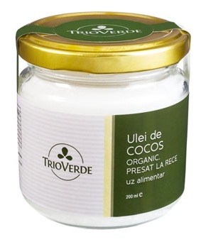 Ulei cocos virgin uz alimentar organic 200ml - TRIO VERDE